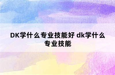 DK学什么专业技能好 dk学什么专业技能